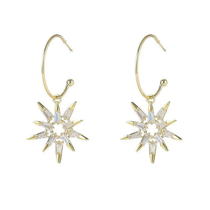 Star Earrings in Gold and Silver Unique Joyas